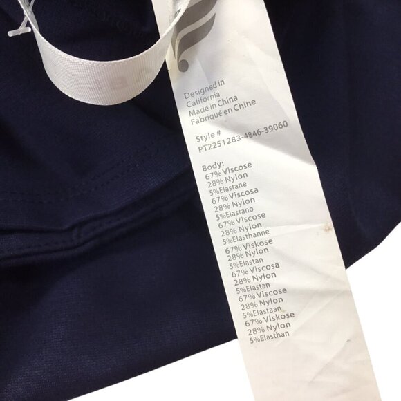 Fabletics Ponte Kick Flare Pant XL Tall NWT High Rise Side Zipper Navy Blue - Picture 6 of 6